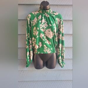 Floral Green Women's Top